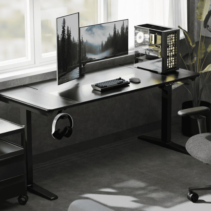 Secretária Gaming ThunderX3 LAB-X - Preta (Dual Boxes)