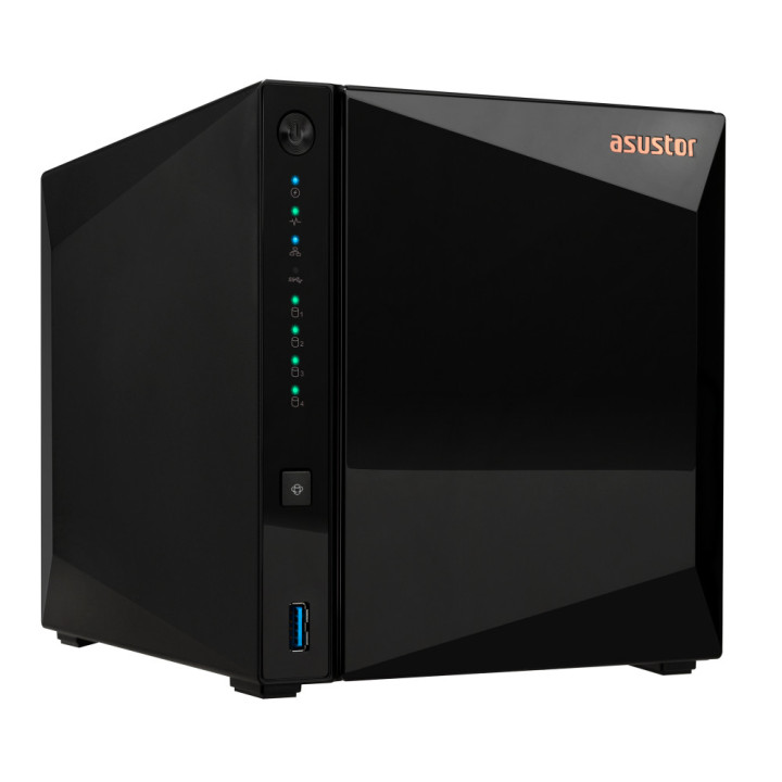 Asustor DRIVESTOR 4 Pro Gen2 AS3304T V2 NAS Realtek RTD1619B 2 GB DDR4 ADM Preto