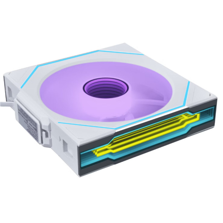 Ventoinha Lian Li UNI FAN SL120 Infinity Wireless RGB Reverse Blade PWM Branca 120mm