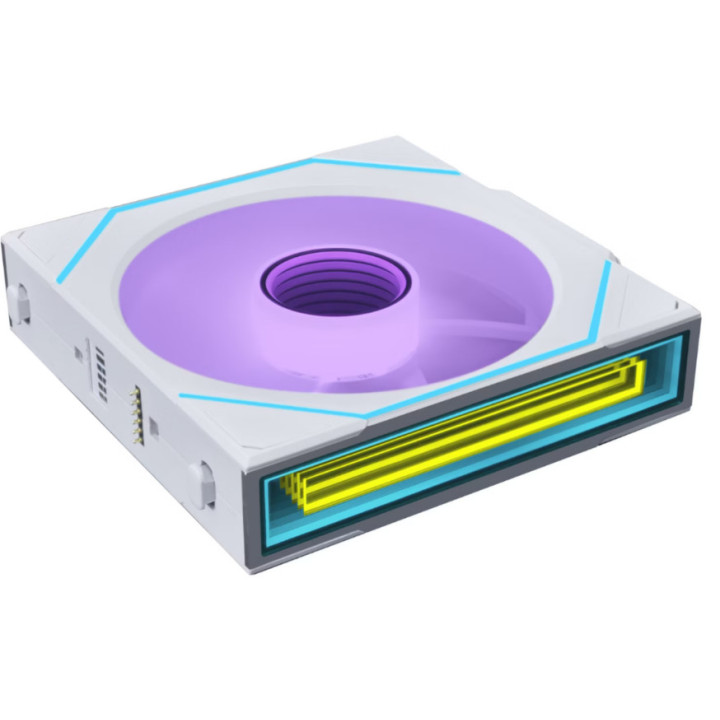 Ventoinha Lian Li UNI FAN SL120 Infinity Wireless RGB Reverse Blade PWM Branca 120mm