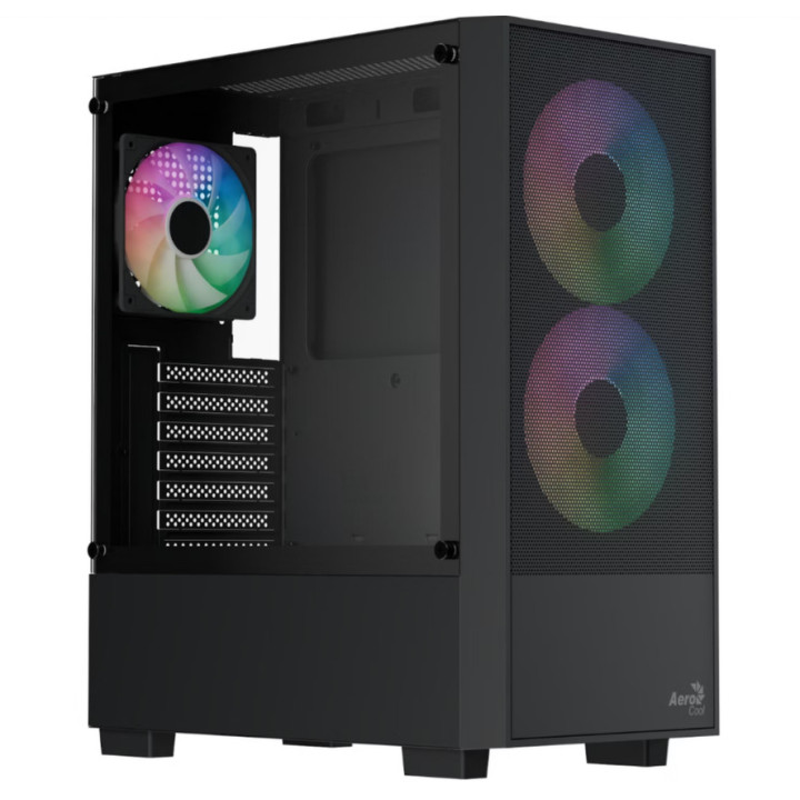 Caixa ATX Aerocool B508A Flow ARGB Vidro Temperado Preta
