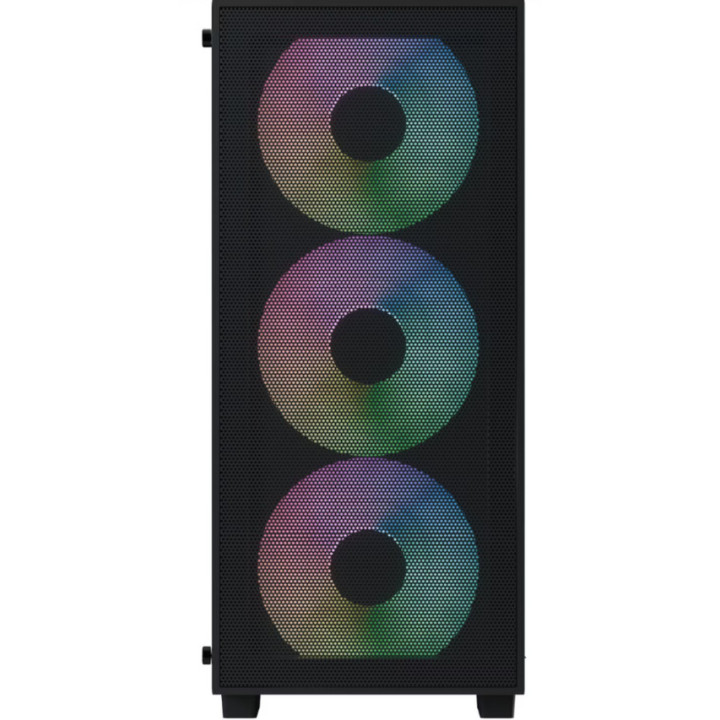 Caixa ATX Aerocool B509A Flow ARGB Vidro Temperado Preta