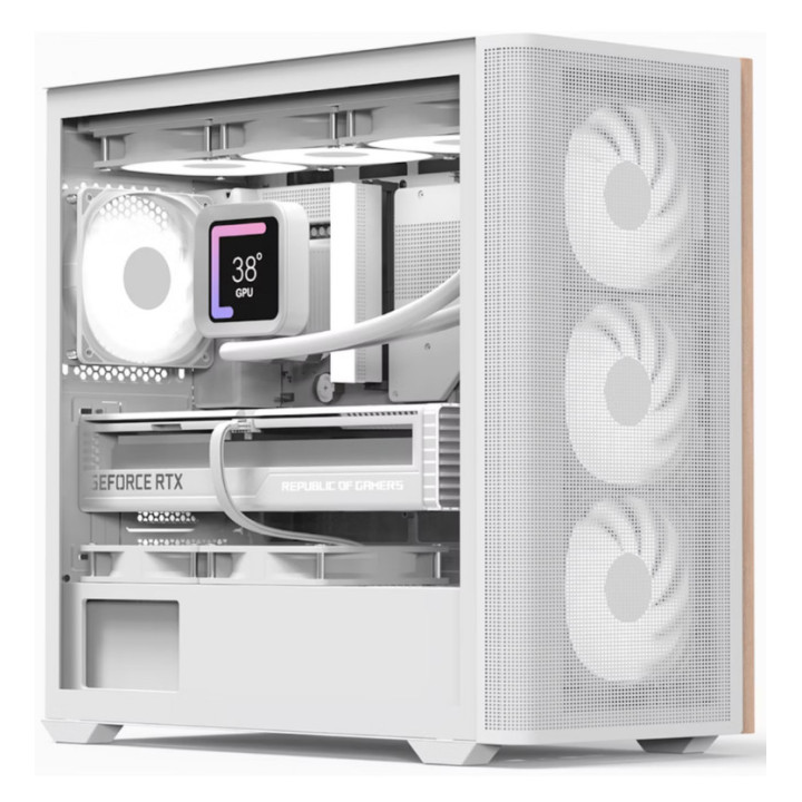 Caixa Micro-ATX Aerocool D301A ARGB Vidro Temperado Branca