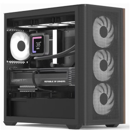 Caixa Micro-ATX Aerocool D301A ARGB Vidro Temperado Preta