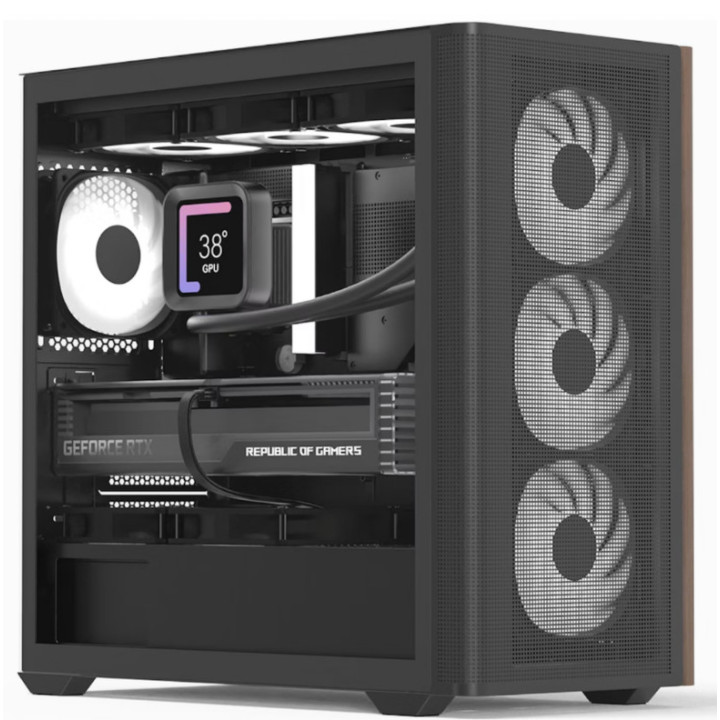Caixa Micro-ATX Aerocool D301A ARGB Vidro Temperado Preta