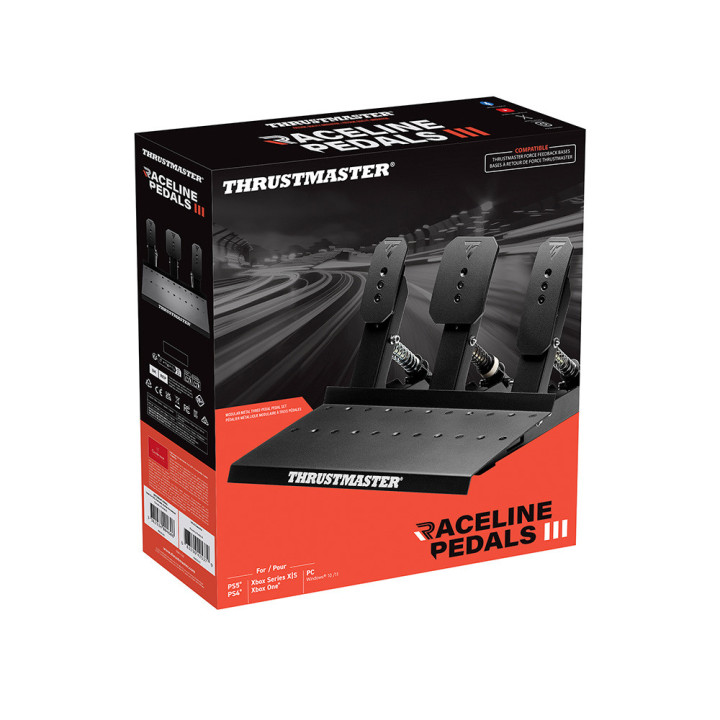 Thrustmaster Raceline Pedals III Preto Pedais PC, PlayStation 4, PlayStation 5, Xbox One, Xbox Series S, Xbox Series X