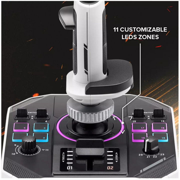 Joystick Thrustmaster Sol-R 2 HOSAS Space Sim Duo Preto, Branco