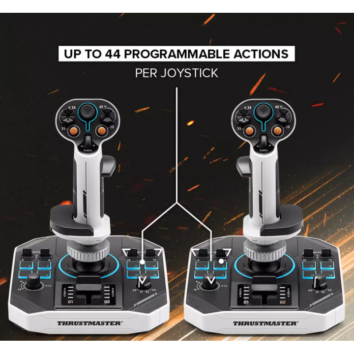 Joystick Thrustmaster Sol-R 2 HOSAS Space Sim Duo Preto, Branco