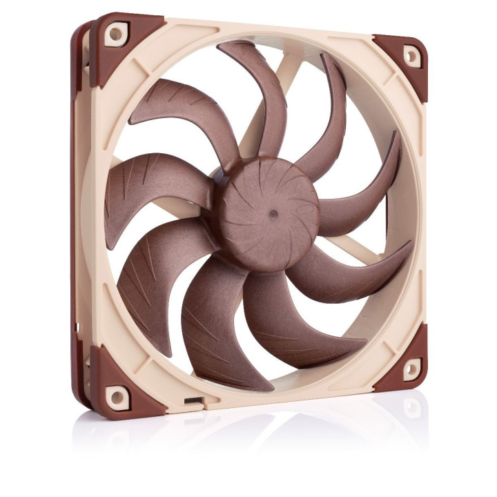 Noctua NF-A14X25 G2 LS-PWM Sistema de Arrefecimento de Computador Caixa de computador Arrefecimento a ar 14 cm Bege, Castanho 1