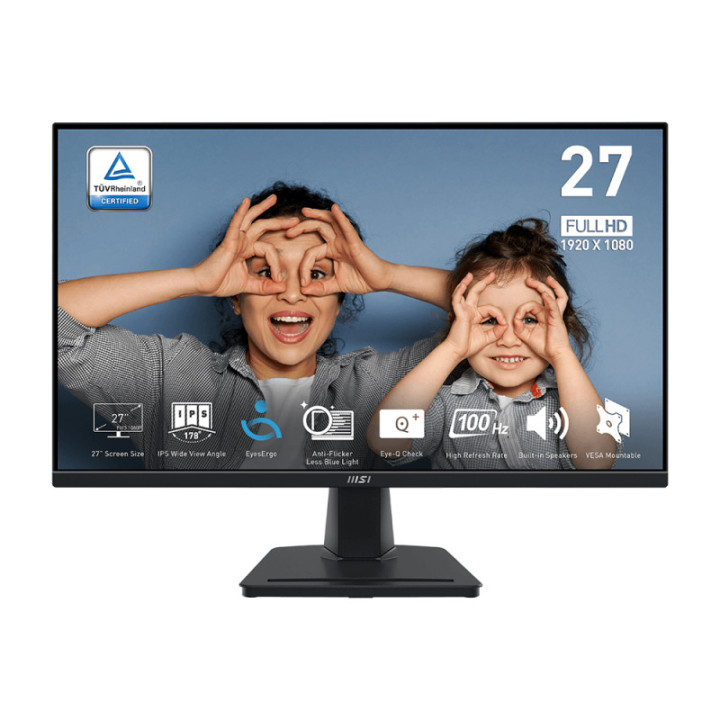 MSI Pro MP275QDE monitor de ecrã 68,6 cm (27") 2560 x 1440 pixels Wide Quad HD LCD Preto