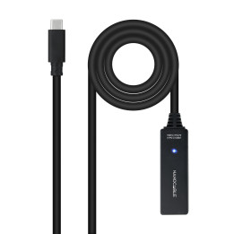 Nanocable 10.01.1311 cabo USB USB 3.2 Gen 1 (3.1 Gen 1) 5 m USB C Preto