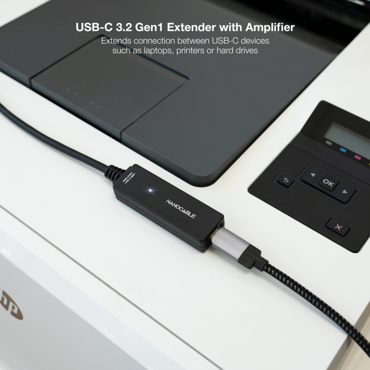 Nanocable 10.01.1311 cabo USB USB 3.2 Gen 1 (3.1 Gen 1) 5 m USB C Preto