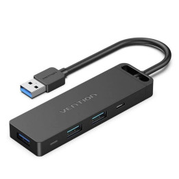 Docking USB 3.0 Vention 3x USB 1x MicroUSB PD 1xLeitor cartões Preta