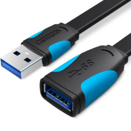 Cabo extensão USB 3.0 Vention USB M/F 5Gbps 3m Preto