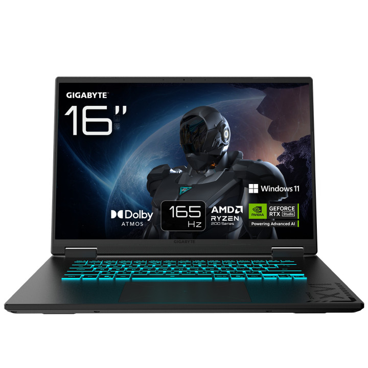 GIGABYTE GAMING A16 3VHK3PT864SD laptop portátil AMD Ryzen™ 7 260 Computador portátil 40,6 cm (16") WUXGA 32 GB DDR5-SDRAM 1 TB