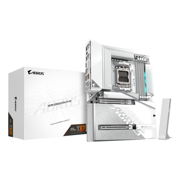 GIGABYTE X870 AORUS STEALTH ICE AMD X870 Ranhura AM5 ATX