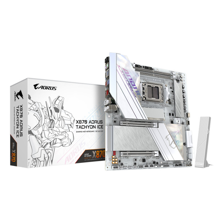 GIGABYTE X870 AORUS TACHYON ICE AMD X870 Ranhura AM5 ATX extensível