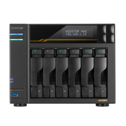 Asustor LOCKERSTOR 6 Gen3 (AS6806T) NAS PC AMD Ryzen V3C14 16 GB DDR5 ADM Preto