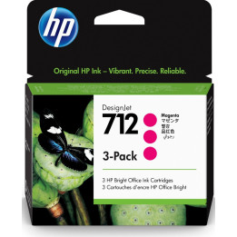 Tinteiro Original HP 712 DesignJet Magenta 29ml 3 unidades