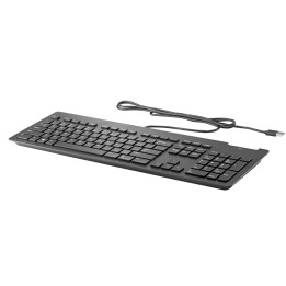 Teclado HP USB Business Slim v2 com Leitor de Smart Card Preto