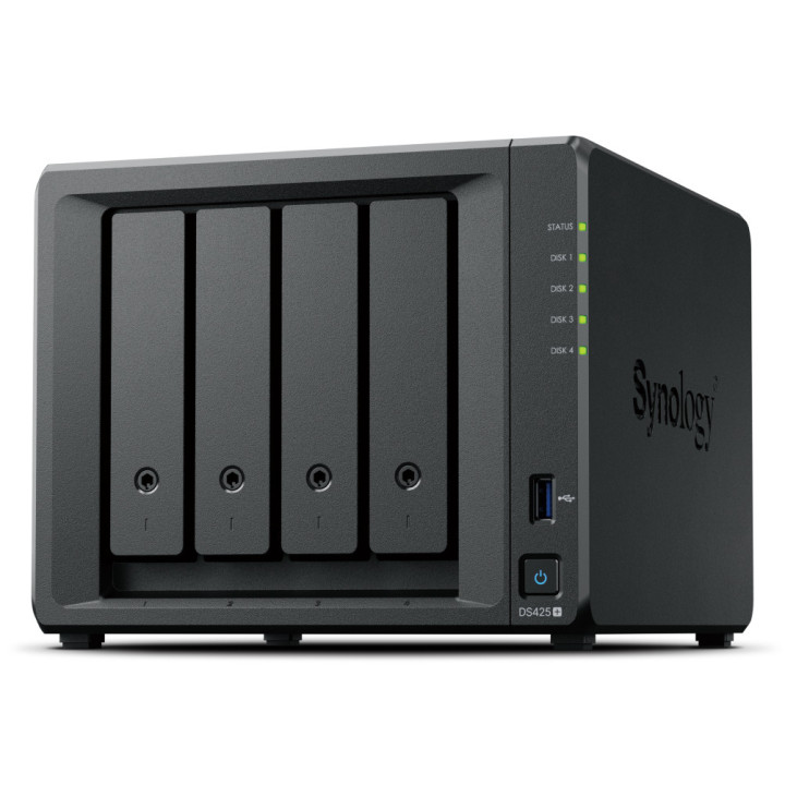 Synology DiskStation DS425+ servidor NAS e de armazenamento Intel® Celeron® J4125 2 GB DDR4 0 TB Preto