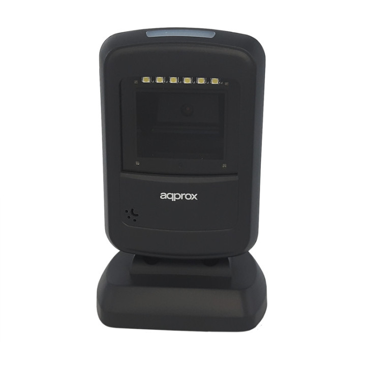 Approx appLS07DESK Leitor de código de barras fixo 1D 2D CMOS Preto, Cinzento