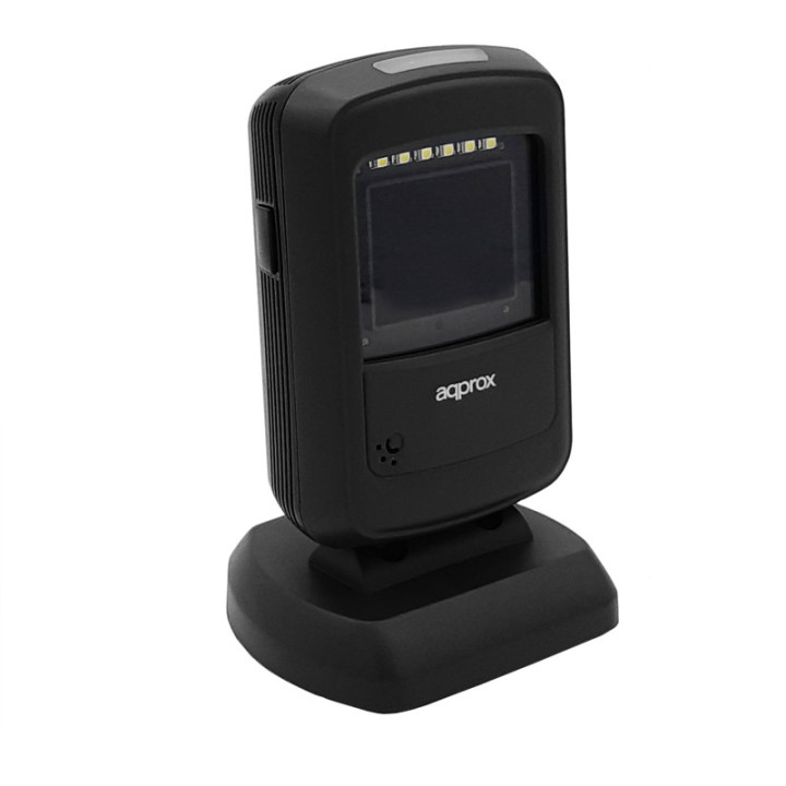Approx appLS07DESK Leitor de código de barras fixo 1D 2D CMOS Preto, Cinzento
