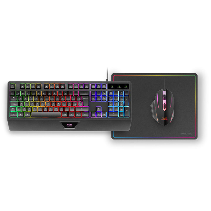 Mars Gaming MCP124 teclado Rato incluído Jogos USB QWERTY Português Preto