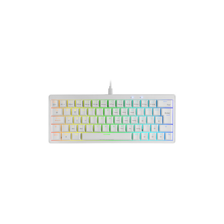 Mars Gaming MKMINIPRO teclado Jogos USB Português Branco