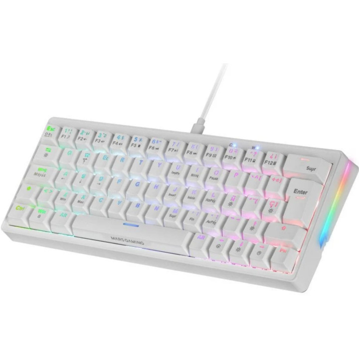 Teclado Mars Gaming MKMINIPRO RGB Mecânico 60% USB PT Branco
