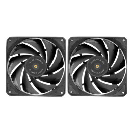 Mars Gaming MF-NCLX2 Caixa de computador Ventoinha 12 cm Preto 2 unidade(s)