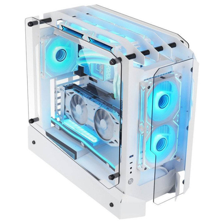 Caixa ATX Mars Gaming MC-EDGE RGB Tempered Glass Branca