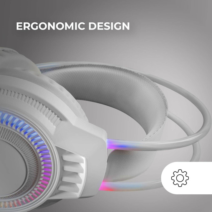 Headset Mars Gaming MH124 FRGB Branco