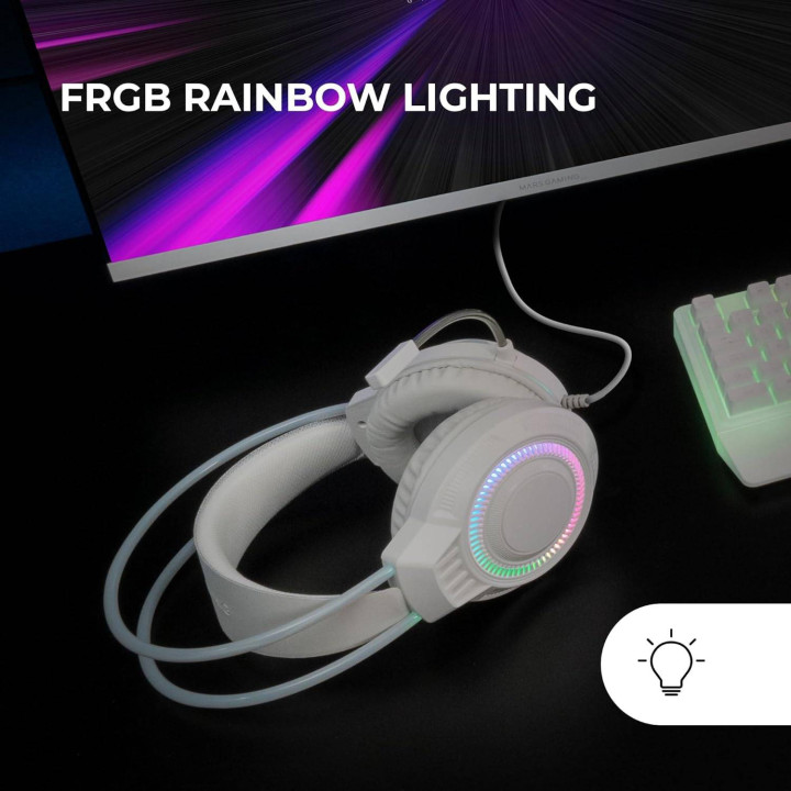 Headset Mars Gaming MH124 FRGB Branco