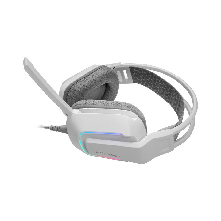 Mars Gaming MH-STRIKEW Auscultadores Com fios Fita de cabeça Jogos Branco