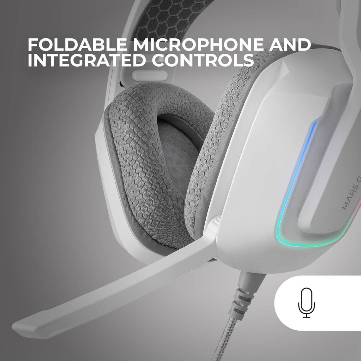 Headset Mars Gaming MH-STRIKE FRGB Branco