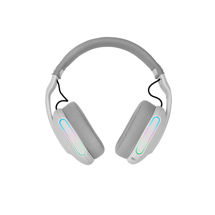 Mars Gaming MHW-PROW Auscultadores Com fios e sem fios Fita de cabeça Jogos USB Type-C Bluetooth Branco