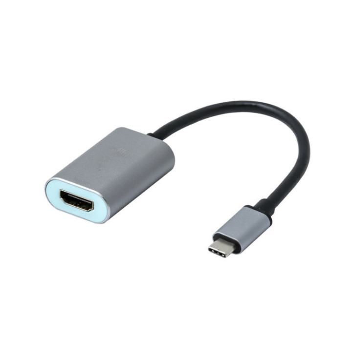 i-tec Metal C31METALHDMI60HZ adaptador de cabo de vídeo 0,15 m USB Type-C HDMI Cinzento, Turquesa