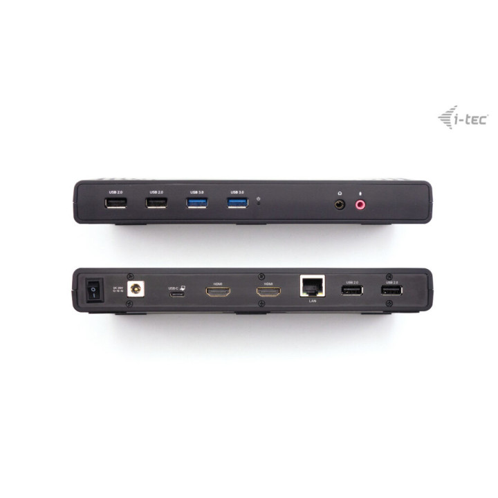 i-tec CADUALHDMIDOCKPD base & duplicador de portas Com fios USB 3.2 Gen 1 (3.1 Gen 1) Type-C Preto