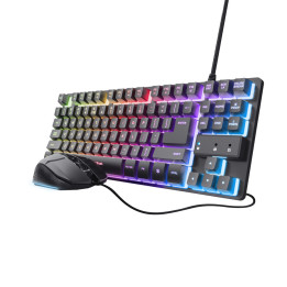 Teclado + Rato Gaming Trust GXT 798 USB RGB PT Preto