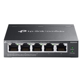TP-Link Omada ES205G Gerido Gigabit Ethernet (10 100 1000) Power over Ethernet (PoE) Preto