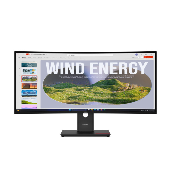 Lenovo ThinkVision T34WD-40 LED display 86,4 cm (34") 3440 x 1440 pixels Wide Quad HD Preto