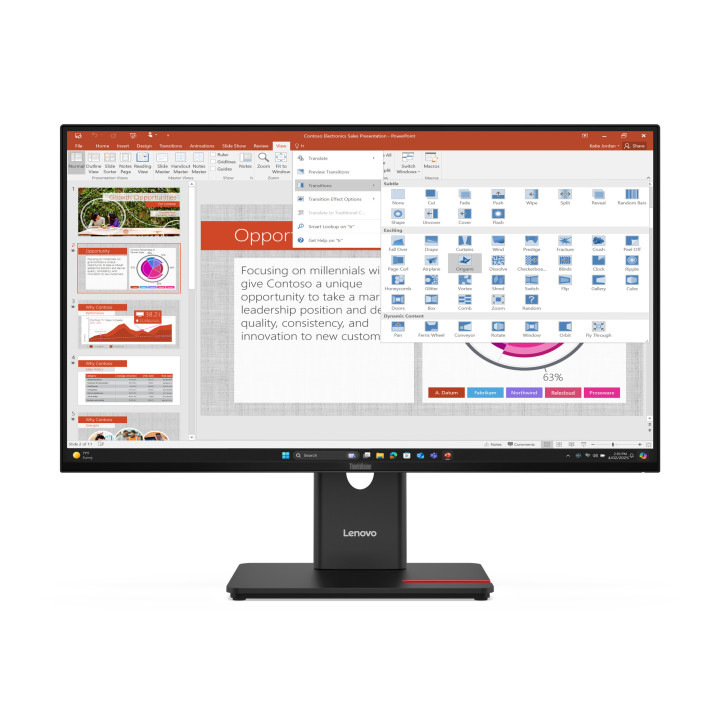 Lenovo ThinkVision T27-40 LED display 68,6 cm (27") 1920 x 1080 pixels Full HD Preto