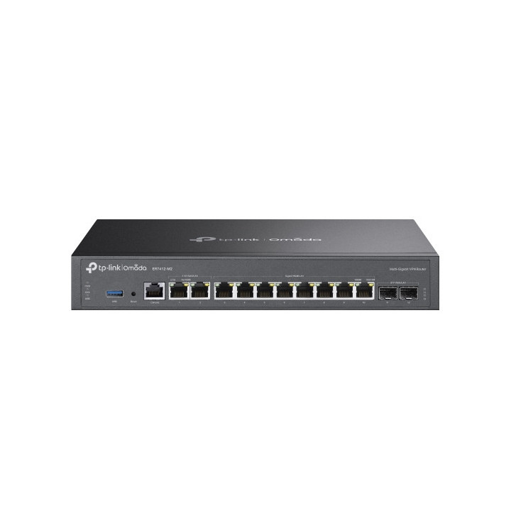 TP-Link Omada ER7412-M2 router com fio 2.5 Gigabit Ethernet, Gigabit Ethernet Preto