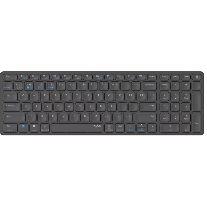 Teclado Rapoo E9700M RF Wireless + Bluetooth QWERTY PT Preto