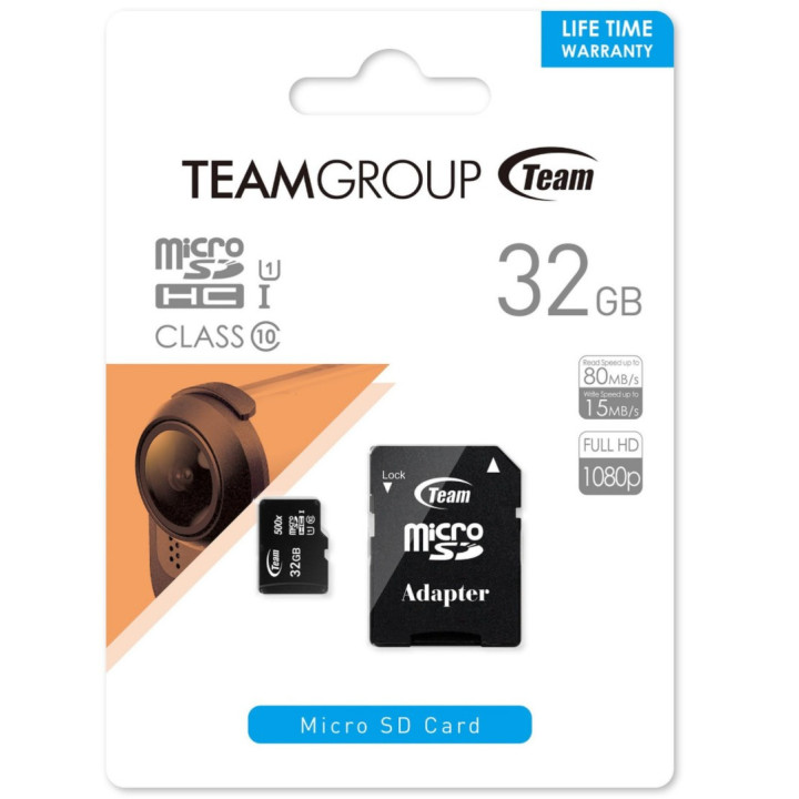 Cartão de memória Team Group 32GB Micro SDHC UHS-I Classe 10 +