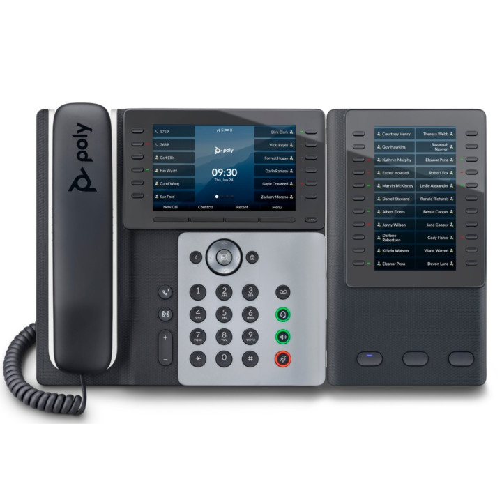 Telefone IP Poly Edge E550 com PoE
