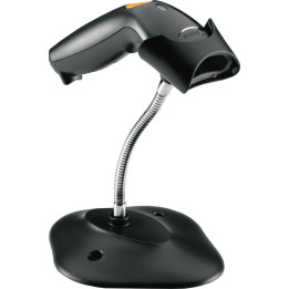 Leitor de código de barras portátil Laser Zebra LS1203 1D USB Preto