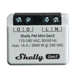 Shelly PM Mini Gen3 Interruptor inteligente 1P Cinzento