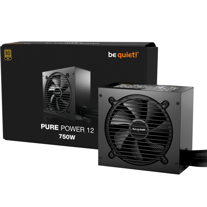 Fonte be quiet! PURE POWER 12 750W ATX3.1  80 PLUS Gold Preta